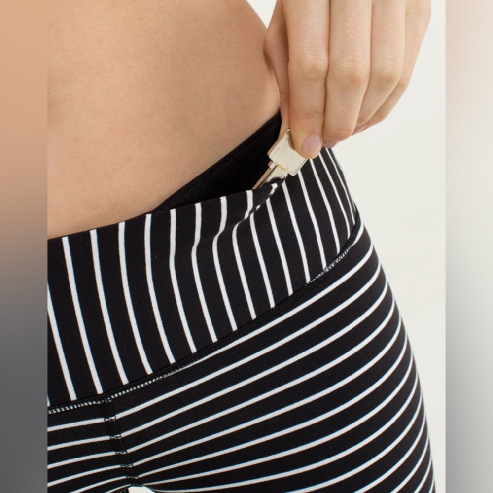 #43 Lululemon Wunder Under Pant Parallel Stripe B… - image 4